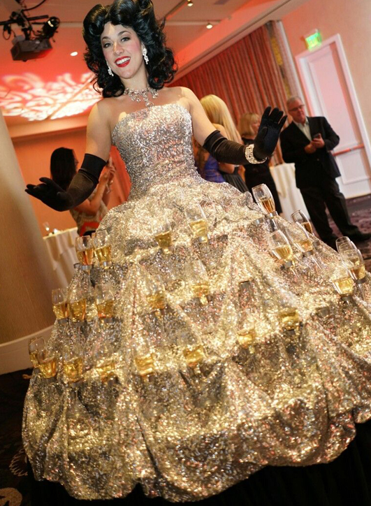 Wedding Reception Entertainment Ideas - Strolling Champagne Dress