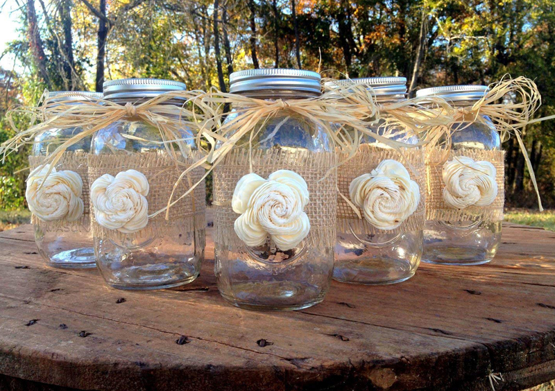 Disappearing Wedding Trends - Rustic Mason Jars With Burlap And Twine