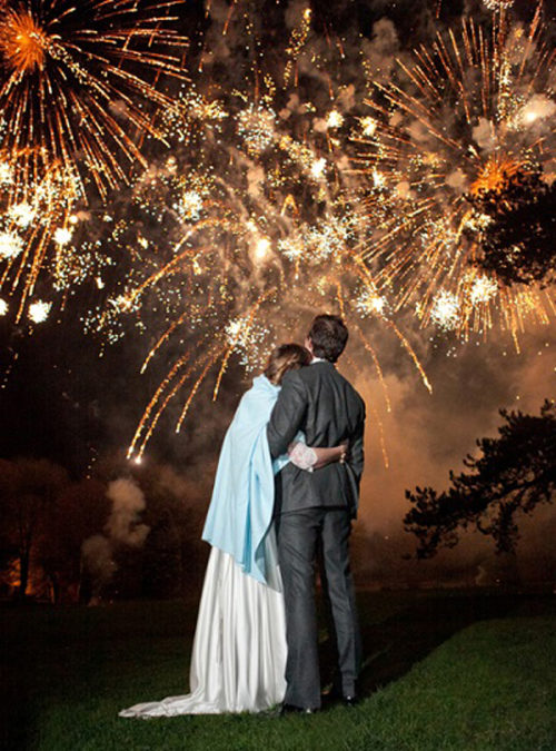 Disappearing Wedding Trends - Surprise Wedding Fireworks