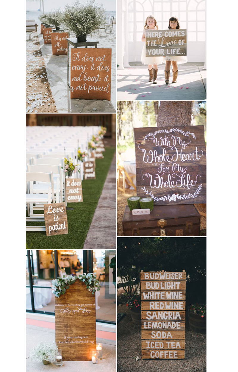 Wooden Wedding Signs